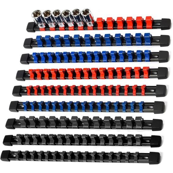 Socket Organizer Drive ABS Tools-Socket Holder, Premium Quality 9 Pieces Socket - Picture 1 of 6